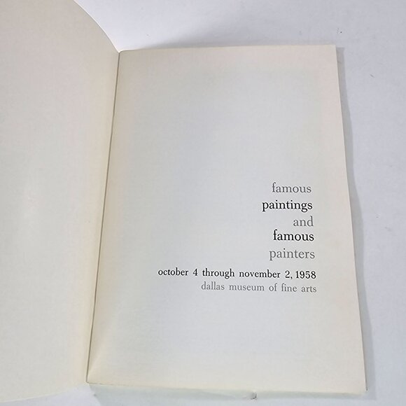 Vintage 1958 Dallas Museum Of Fine Arts Booklet Famous Paintings & Painters - Picture 4 of 7